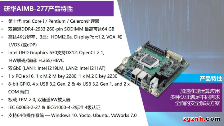 研華Mini-ITX AIMB-277287新品上市！搭載第10代Intel Core處理器 密集型AI加速推理運(yùn)算應(yīng)