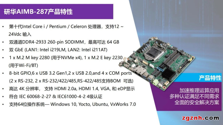 研華Mini-ITX AIMB-277287新品上市！搭載第10代Intel Core處理器 密集型AI加速推理運(yùn)算應(yīng)