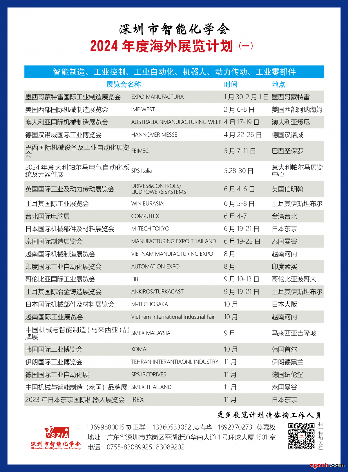 2024年展覽會(huì)列表